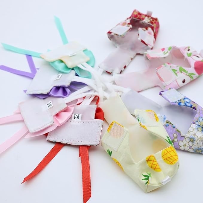 6pcs Bow Bird Diaper Set, Soft Reusable Flight Suit Clothing for Parrots Budgies Cockatiels — Cleaner Indoor Bonding & Training(S)