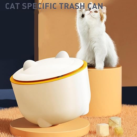 Indoor Cats Litter Trash Can with Enclosed Structure Press Type Lid for Effective Management and Convenience Pet Waste Container