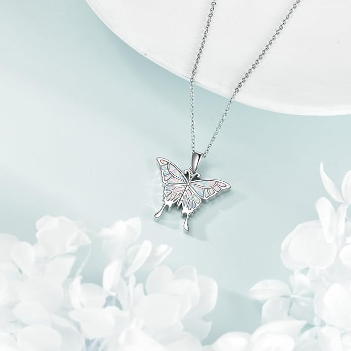 KZX Cat/Dog/Phoenix/Eagle/Whale/Shark/Puffin/Starfish/Chicken/Butterfly/Owl/Bee/Frog/Seahorse Necklace Sterling Silver Animal Pendant Jewelry Gift for Women