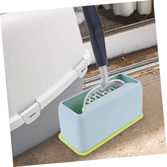 Luxshiny Plastic Cat Litter Scoop Holder Stand Compact Lightweight Litter Shovel Storage Container Blue Base