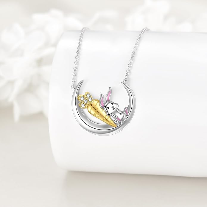 KZX Cat/Dog/Phoenix/Eagle/Whale/Shark/Puffin/Starfish/Chicken/Butterfly/Owl/Bee/Frog/Seahorse Necklace Sterling Silver Animal Pendant Jewelry Gift for Women