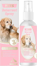 Cat Deterrent Spray, Natural No Scratch Spray for Cats Keep Off Cats and Kittens Scratching Furniture (Pink)