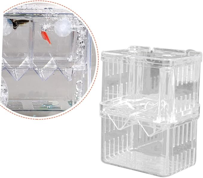 Didiseaon 3pcs Fish Fry Isolation Incubator Box Breeding Tank for Safe Fish Fry Easy to Clean and Convenient Use Aquariums