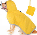 Lukovee Dog Raincoat, Adjustable Dog Rain Jacket with Clear Hooded Double Layer for Large Medium Small Dogs Puppies, Waterproof Rain Coat Poncho with Reflective Storage Pocket & Rim (Y,XXXL)