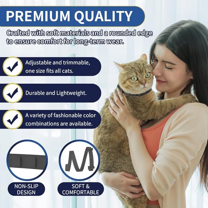 4 Pack Flea Collar for Cats, 32 Months Flea and Tick Prevention for Cat, Waterproof Natural Cat Fleas and Ticks Treatment, Adjustable Fleas and Ticks Collar for Cats Kittens(Black & Purple)