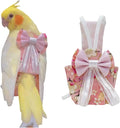 Bird Flight Suits Diapers, Parrot Diapers for Monk Parakeets, Cockatiels Flight Suits, Parrot Clothes, Bird Training Nappy Suit Liners Clothes (Medium, Light Pink)