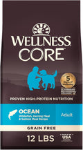 Wellness CORE Adult Dry Dog Food, Grain Free Kibble, Natural, High Protein, Chicken Free, Whitefish, Herring and Salmon Recipe, 12 lb Bag