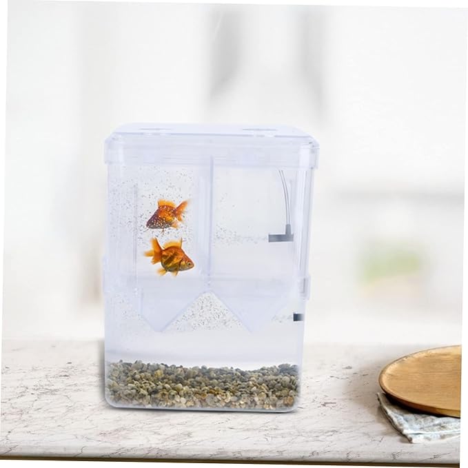 Practical Aquarium Fish Breeding Box Mesh Fry Hatchery Breeder Box Fish 2pcs Acrylic Constructi