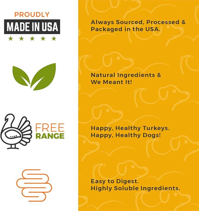 Gobble! 6-Inch Turkey Tendon Sticks for Dogs, Made in USA, 6 oz. (170g) Reseal Value Bags, All-Natural Hypoallergenic Dog Chew Treat |Sourced, Processed & Packaged in The USA | (22-25 Pieces)