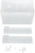 Aquarium Fish Breeding Box | Transparent Acrylic Hatchery with Adjustable Hooks | Isolation Tank for Guppies/Fry/Betta Fish | 360° Water Flow Holes (17 * 9 * 10CM)