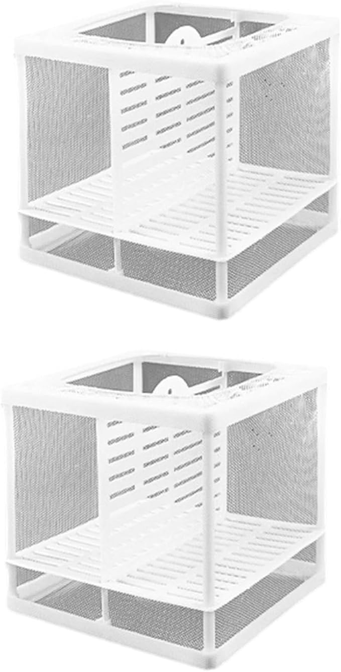 2Pcs Aquariums Breeding Tanks with Secure Suction Cup Baby Fish Insulated Net for Fry and Shrimp Spawning Hatching Spawning Box for Aquariums Baby Fish
