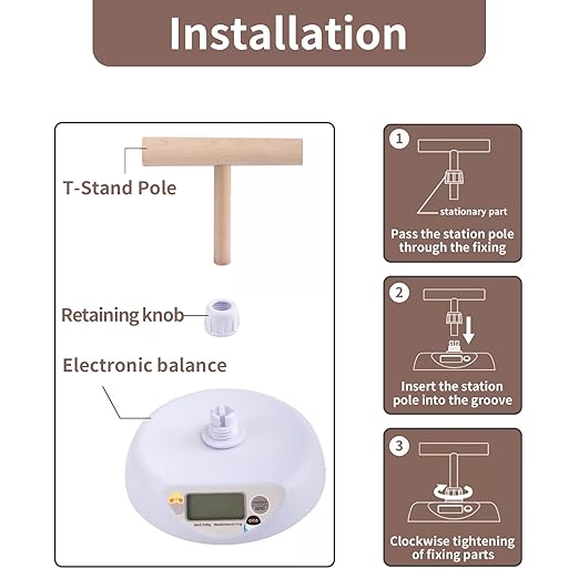 Pet Scale for Birds, Parakeet Weight Scale, HD Backlit Display Capacity 1.1lbs(500g) High Accuracy 0.1g Scale Easy Install Bird Training Stand and Perch Designed for Small Birds & Reptiles