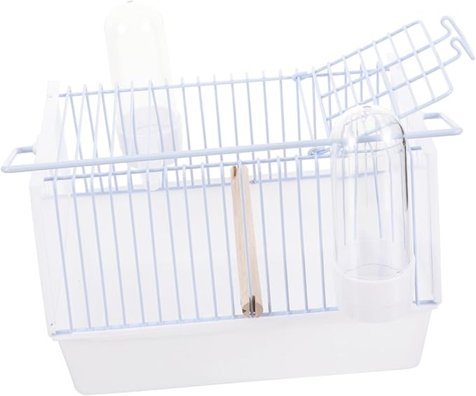 1set Portable Parrot Cage Lightweight Wire Bird Carrier for Travel Hiking Camping Pet Cage for Parrots Birds Convenient Handle for Easy Carrying for Outdoor Adventures