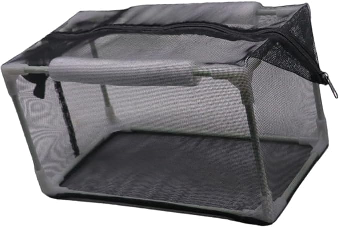 Aquarium Separation Net Breeding Box Pp Frame Multifunctional Nylon Mesh for Fish Spawn Hatchery Lightweight Accessories, 62x32x32cm
