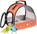 Portable Bird Carrier, Pet Travel Transport Cage for Small Animals (Orange, DWL)