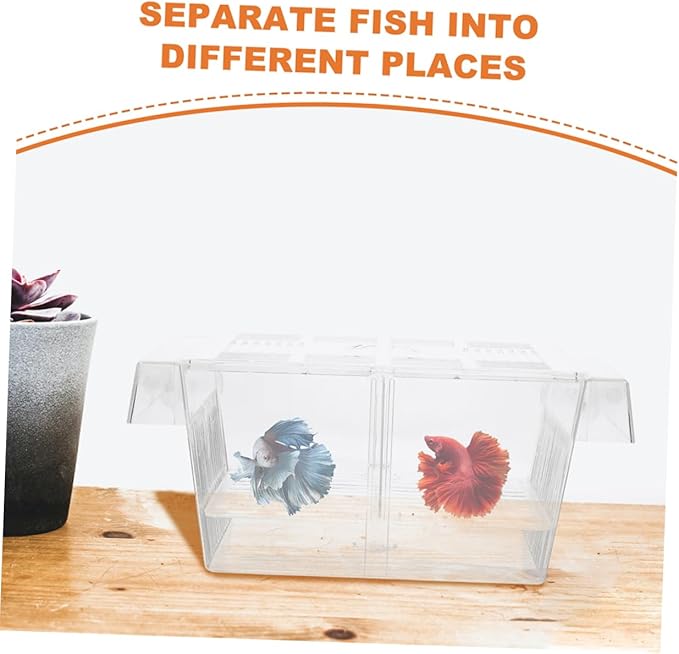 Happyyami 2pcs Fish Tank Breeding Box Aquarium Incubator for Juvenile Fish Viewing Cup Attached Isolation for Pregnant