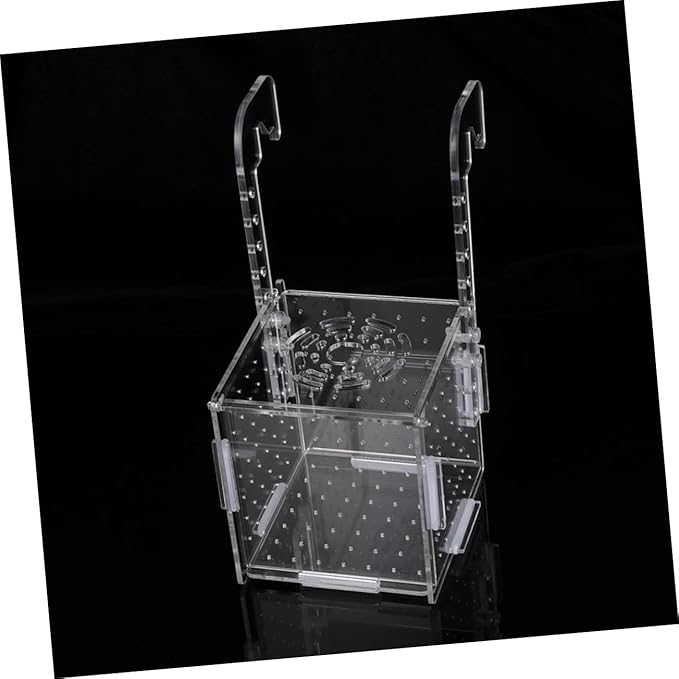 BESPORTBLE 2pcs Fish Tank Breeding Isolation Box Transparent Aquarium Incubator Fish Holder Hook Easy to Clean Safe for Breeding Improves Juvenile Survival Rate
