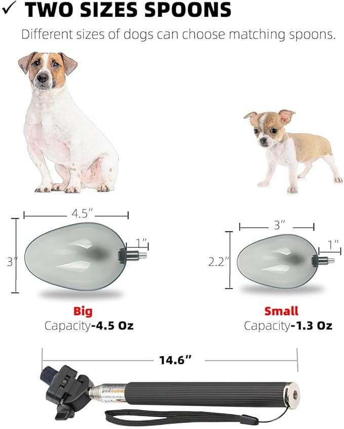 Dog Cat Urine Collector- Telescopic Handled Dog Pee Sample Catcher for Veterinary Supplies, Urine Stick for Small Large Female Dogs Extends to 42"