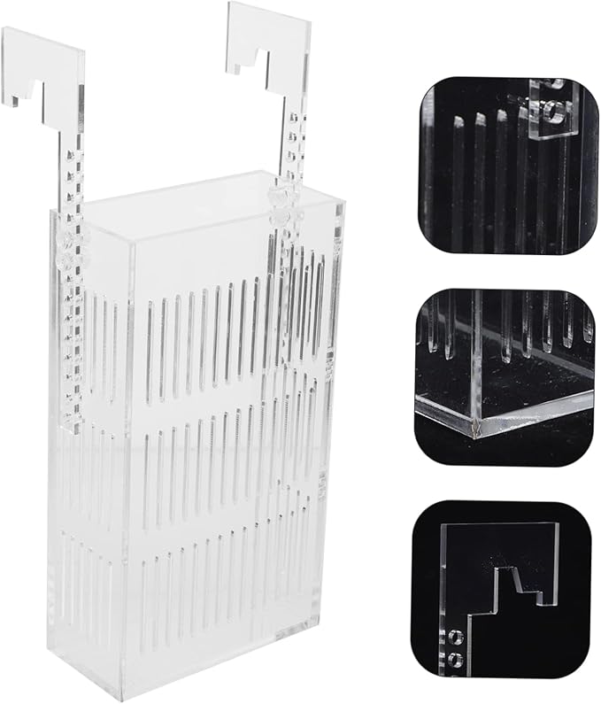 Sosoport Acrylic Incubator Fish Tank Divider Turtle Habitat Betta Fish Tank Separator for Breeding Aquarium Accessory