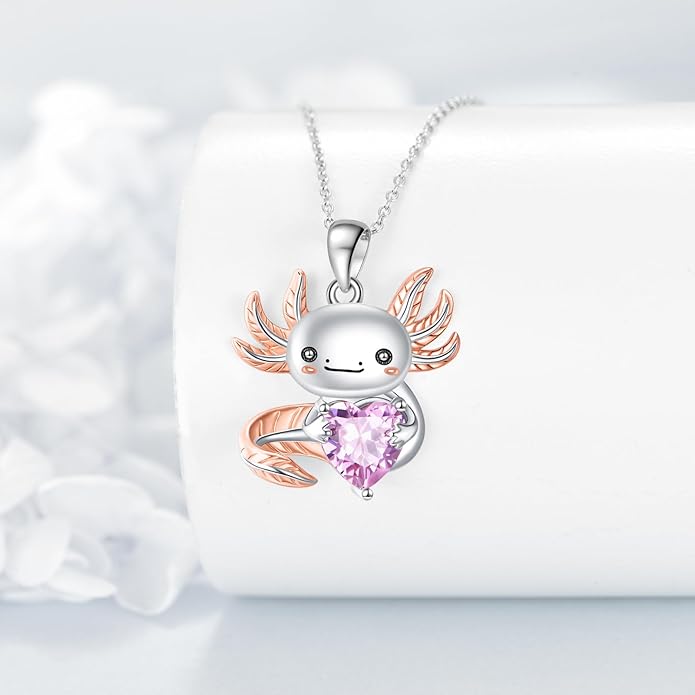 KZX Cat/Dog/Phoenix/Eagle/Whale/Shark/Puffin/Starfish/Chicken/Butterfly/Owl/Bee/Frog/Seahorse Necklace Sterling Silver Animal Pendant Jewelry Gift for Women