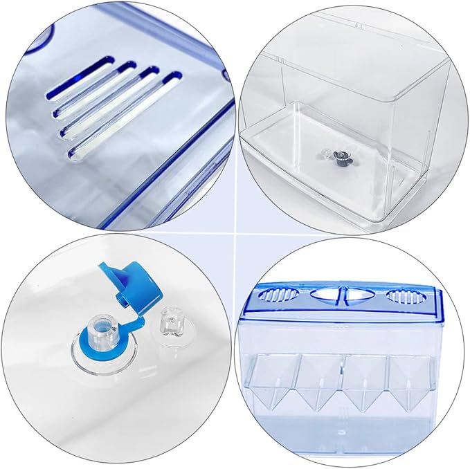 3 Pcs Small Fish Breeding Box - Freestanding Self-Floating Isolation Hatchery for Guppy and Fry in Aquarium