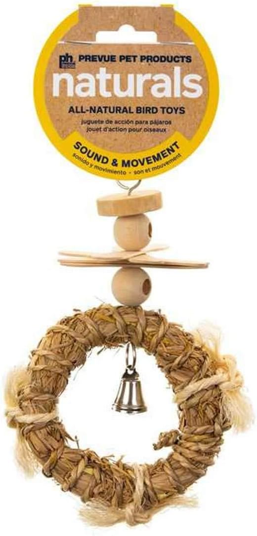 Pervue Pet Products Naturals Sound & Movement Crown Bird Toy,4" L x 1 1/2" W x 8" H