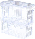 GANAZONO Breeding Tank Isolation Box Transparent Aquarium Fish Hatchery for Fry Separation and Observation Dual Chamber Design Construction