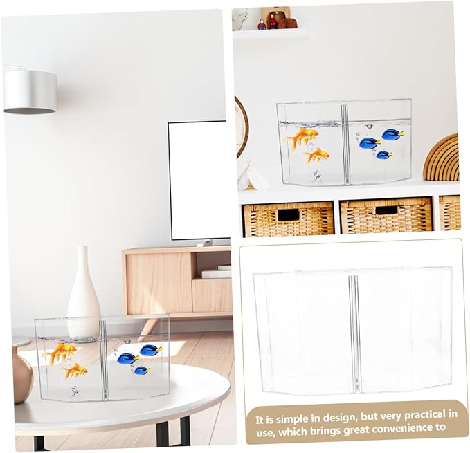 Housoutil Fish Breeding Tank Double Compartment High-Transparency Betta Fish Isolation Container for Safe Fry and Easy Observation Aquarium Hatching Box
