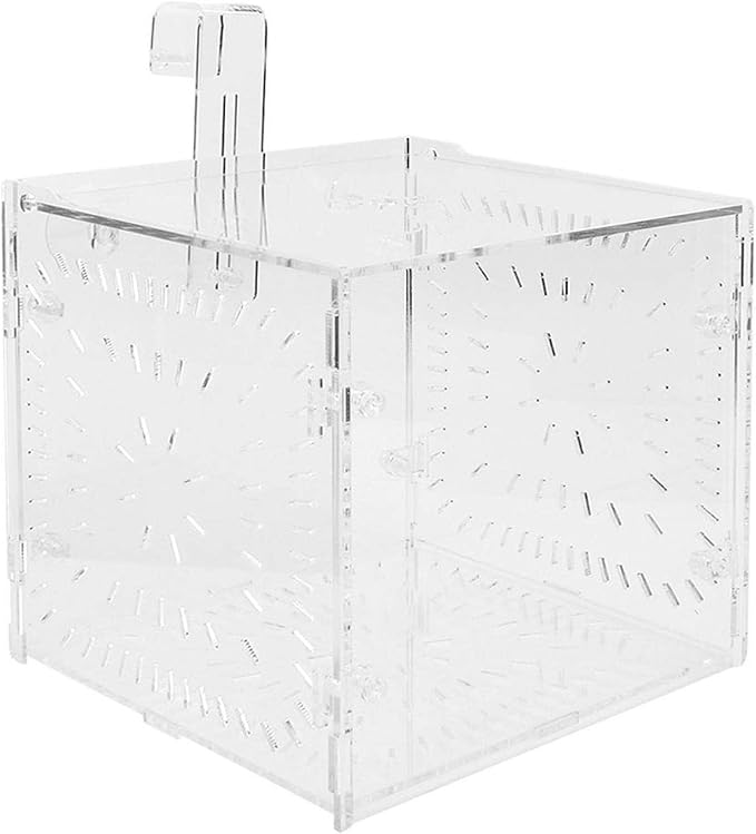 EVTSCAN Aquarium Breeder Box for Fish Tank, Fish Breeding Box Tank Hatchery Incubator Aquarium Isolation Box for Seedlings Incubation(S)