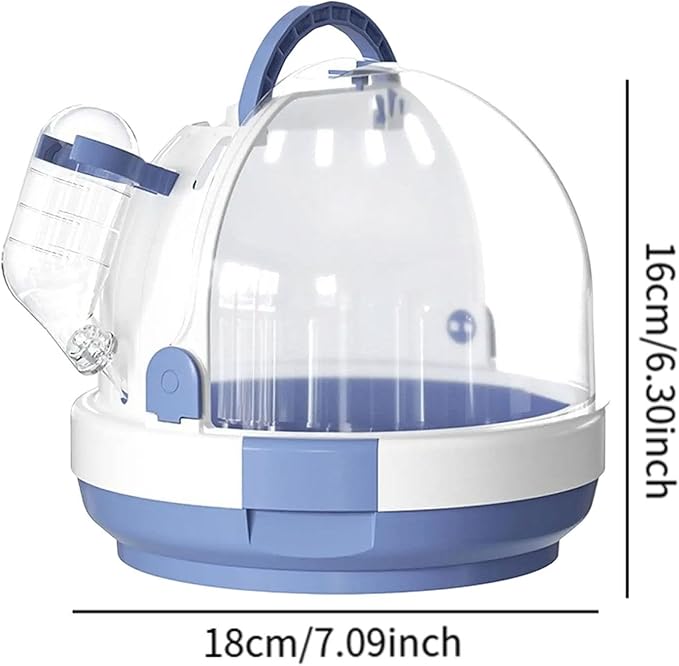 Parrot Travel Cage Bird Cage,Breathable,Portable,Hamster Carrier Cage,Small Animal Carry Case for Lovebirds Hedgehog Travel, Blue