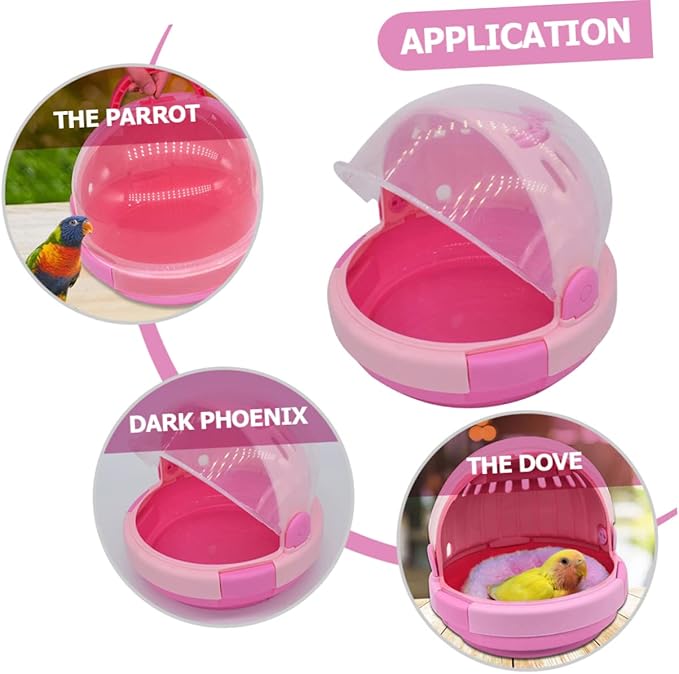 Portable Handheld Parrot Carrier Cage Small Travel Cage for Budgies Cockatiels and Baby Birds Insulated Design Food Bowl and Perch for Outdoor Adventures and PET Travel