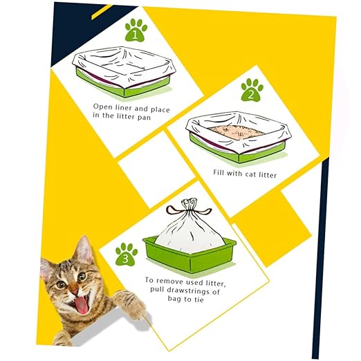 7pcs Cat Litter Bag Thickened Waste Bags for Cat Litter Box Cleaning Supplies for Easy Cleanup and Travel