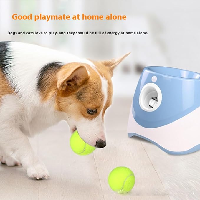 Interactive Dog Toys - Automatic Tennis Ball Launcher for Medium to Large Dogs, Outdoor Exercise & Training, Perfect Home Dog Toy 6 Ball (Fluorescent, Standard)