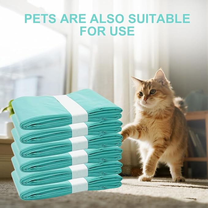 Cat Litter Refill Bags Compatible with Litter Champ Pail, Litter Waste Receptacle Refill Liners,Lightly Scented,6 Pack
