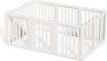 Clear Dog Play Pen,Pet Playpen with Door,Easy to Clean and Install Puppy pens for Both Indoor and Outdoor use (White, 30.3" Height, 10PCS)