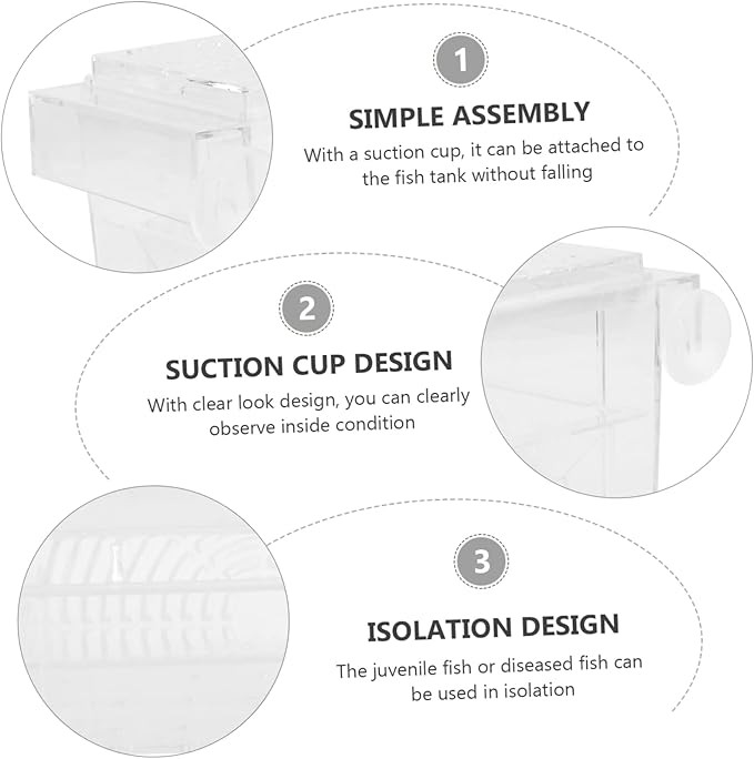 FRCOLOR 1pc Fish Fry Breeding Box Aquarium Isolation Case Fish Hatchery for Separation Efficient Incubator for Aquatic Breeding Tanks