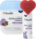 Kradle Hip & Joint Chews for Dogs - Glucosamine Chondroitin MSM Turmeric - Mobility Support for Large & Small Dogs - 75 Soft Chews + 4oz Spray