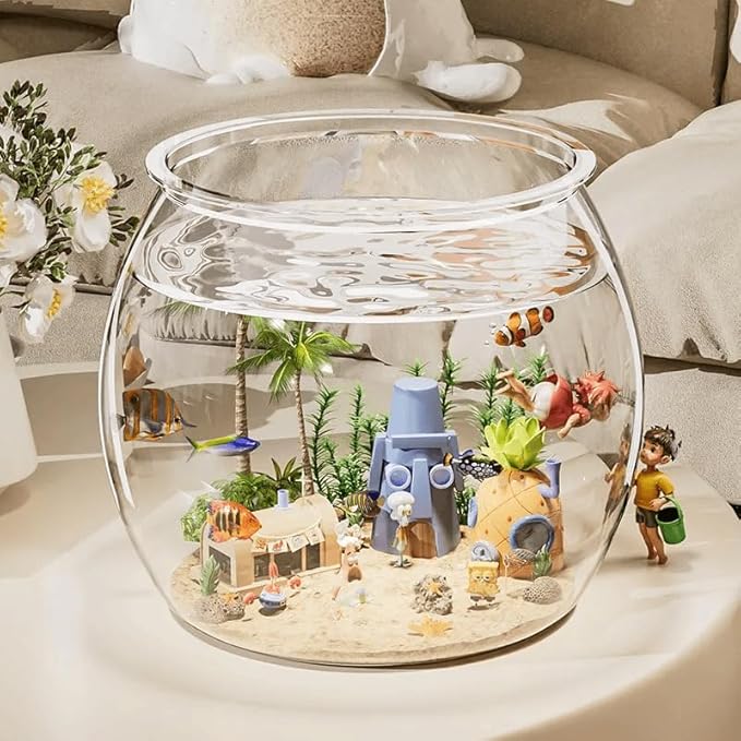 3pcs Plastic DIY Fish Bowls - 640oz/135oz Round Clear Fish Tanks 5 Gallon Aquarium, Hydroponic Planter, and Multi-Use Container for Flower Vase, Carnival Prizes, Party Centerpieces, and Home Decor