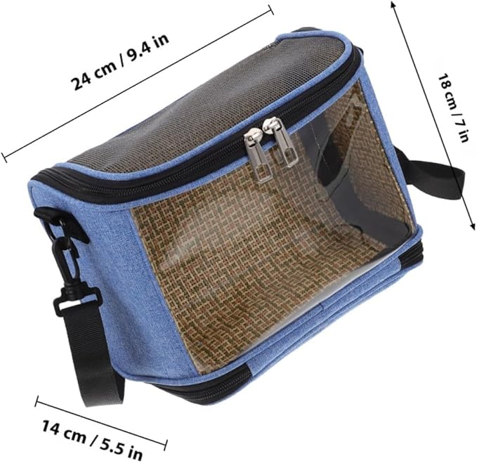 DOITOOL Crossbody Parrot Carrier Bag, Breathable Portable Bird Travel Pouch with Handle, Lightweight Outdoor Pet Storage for Small Birds