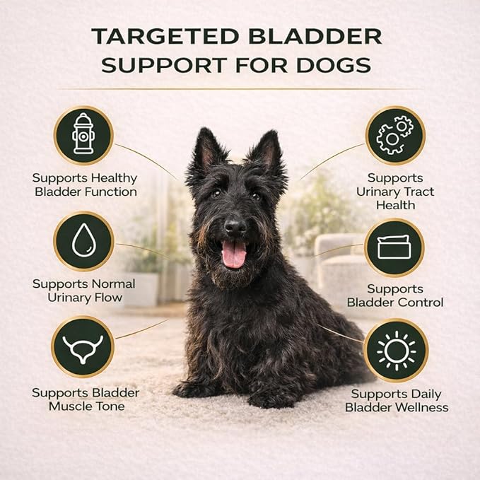 VETRISCIENCE Bladder Health Chews, Vetri Bladder Supplement for Dogs, Incontinence Support, Reduce Urine Leakage and Overactive Bladder, Soy Protein and Red Clover, Chicken, 60 Count