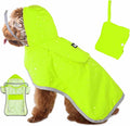 Lukovee Dog Raincoat, Adjustable Dog Rain Jacket with Clear Hooded Double Layer for Large Medium Small Dogs Puppies, Waterproof Rain Coat Poncho with Reflective Storage Pocket & Rim (Green, S)