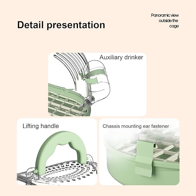 Practical Bird Cage Clear Carriers Box with Bottom Grids for Outdoor Walking Pet Travel Birdcage Transport Bird Carriers