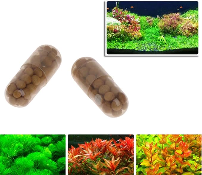 40 Pieces Root Tabs Freshwater Aquarium Aquatic Plant Fertilizer 40 Tablets Capsules with Organic Resin Coated,Pen Holder