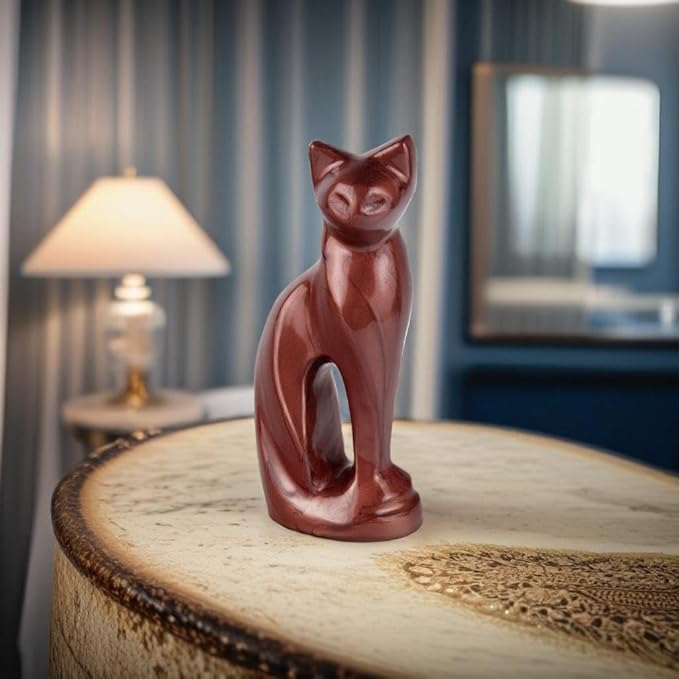 Cat Urns for Ashes - Pet Memorial Cat Urn Cat Memorial Gift, Pet Urn for Cat Ashes Keepsake Pet urns for Cats Ashes, Pet Ashes Urn, Pet Cremation Urn (Brown)