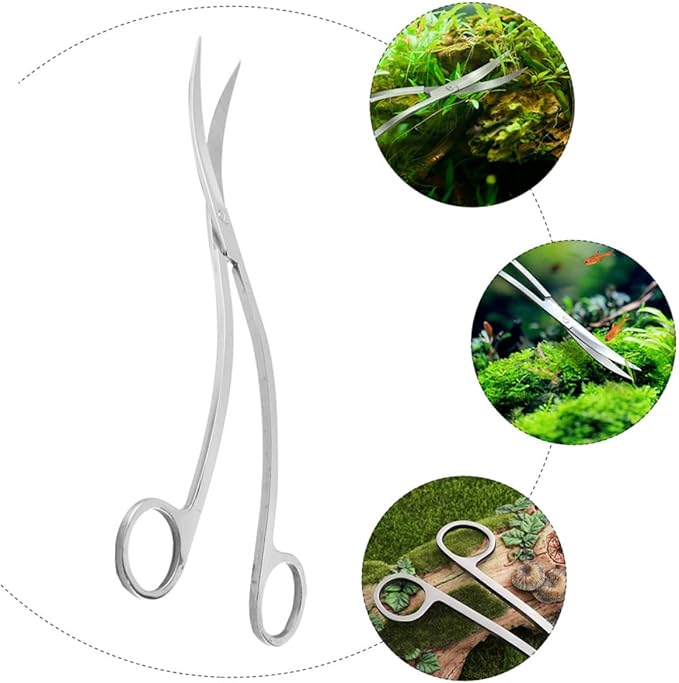 Stainless Steel Wave for Aquatic Plants Trimming Tools for Aquarium Maintenance Rustproof Design for Smooth Cutting and Easy Handling for Low-growing Carpet Plants