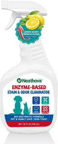 Stain & Strong Odor Eliminator, Enzyme Cleaner, Pet Odor Eliminator for Home - Carpet Stain Remover for Cats & Dog Pee - Urine Destroyer - Carpet Cleaner Spray Clear (Lemon)