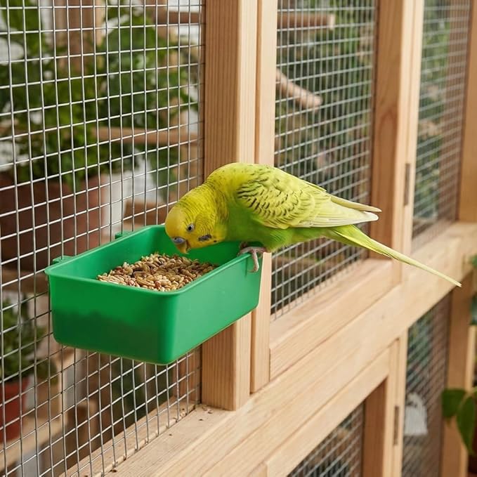 2 Pcs Pet Bird Parrot Food Bowls Small Animal Feeder Bowl Basic Dish Convenient Hanging Container for Small Bird Parrot