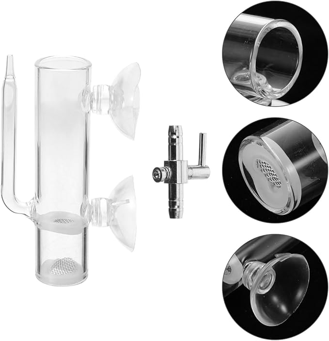 VOSAREA 1 Set Glass Shrimp Hatchery Box Suction Incubator for Brine Shrimp Eggs Fish Breeder Container with Isolation Design Easy to Clean for Aquatic Farming