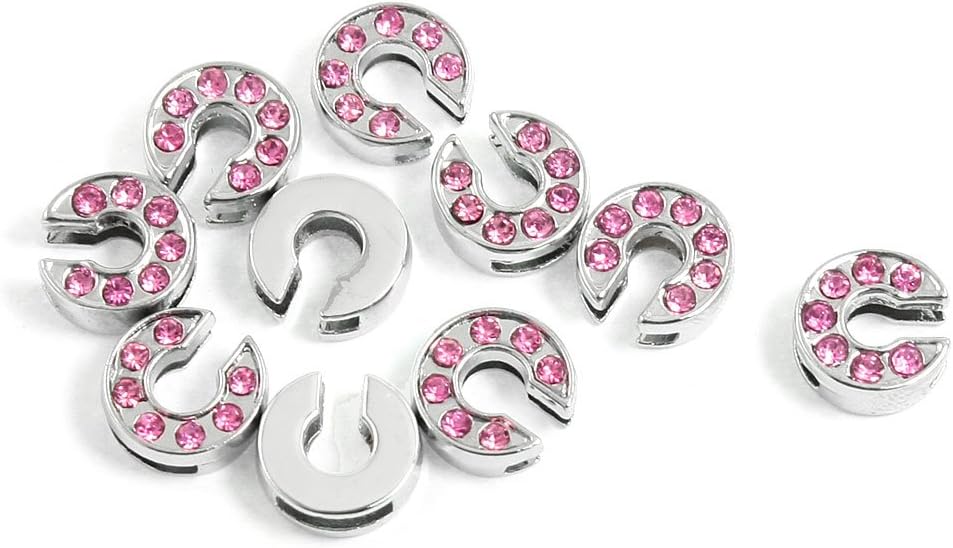 10 Pcs 8mm Dog Cat Pets Collar Charm Pink Plastic Rhinestone Slide Letter C (id: e03 f54 739 2c1 df0