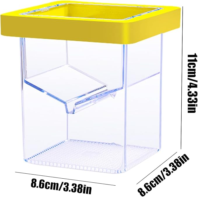 Fish Tank Breeder Box – Suction Cup Isolation Container | Divider Hatchery Unit for Acclimating Raising Fry, Aquarium Setup Accessory for Separating Injured or Aggressive Aquatic Species